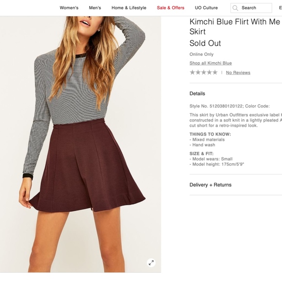 Urban Outfitters Kimchi Blue Skater Skirt, Small - Picture 2 of 3